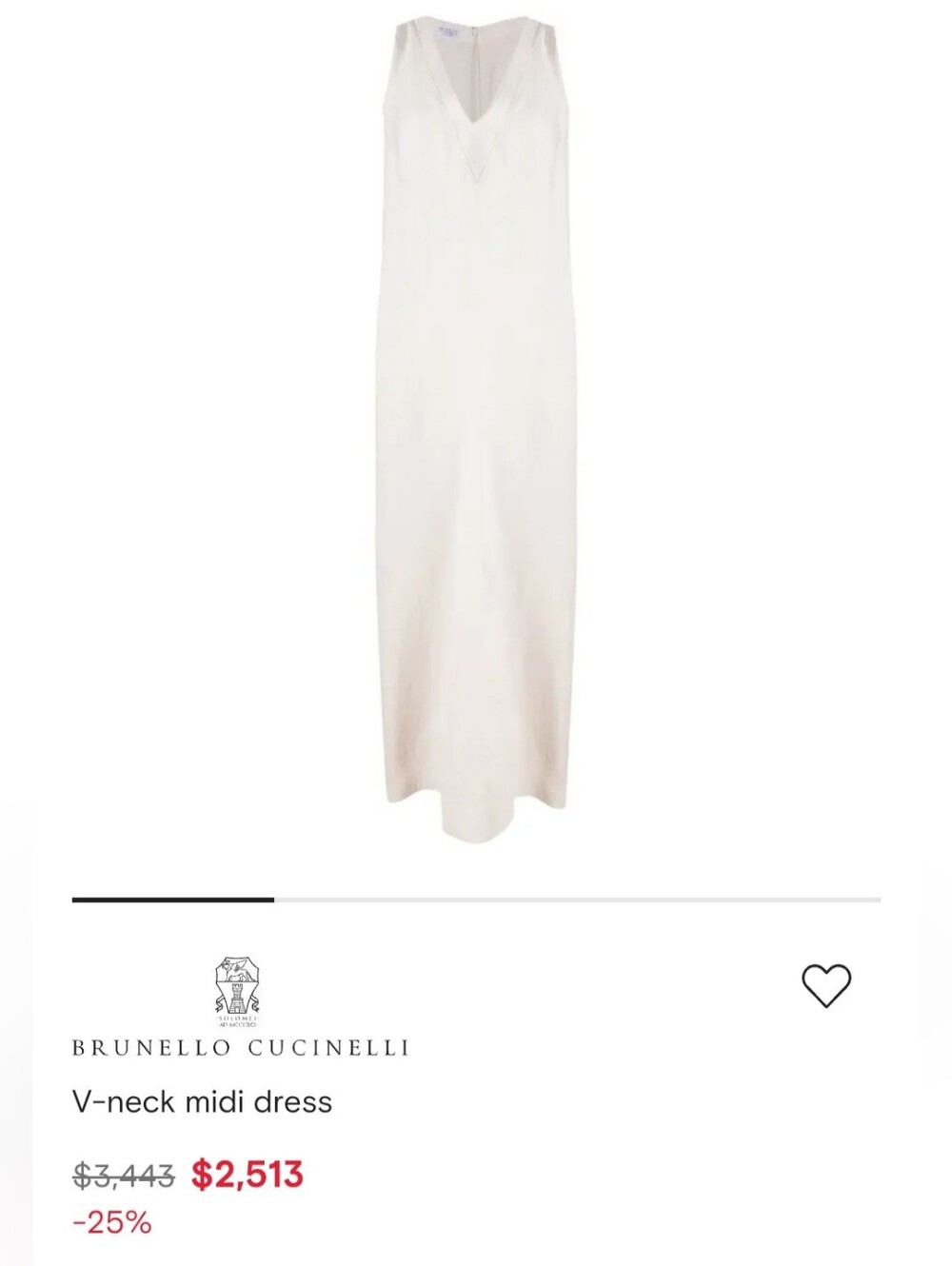 Bruno Cucinelli White Midi Dress Size L